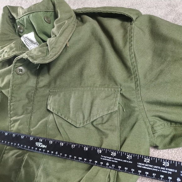 Vintage US Military Field Jacket Mens Med Reg Olive Drab OG-107 Without Liner - Picture 5 of 11